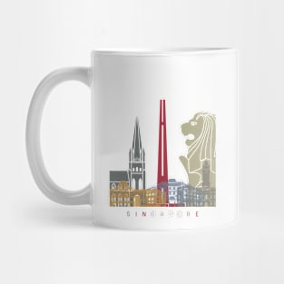 Singapore skyline poster Mug